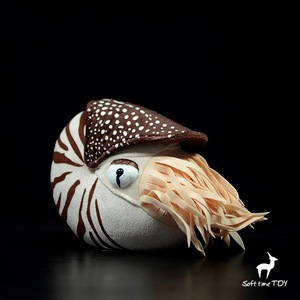 自助购物无客服-仿真珍珠鹦鹉螺玩偶公仔仿真动物毛绒玩具礼物