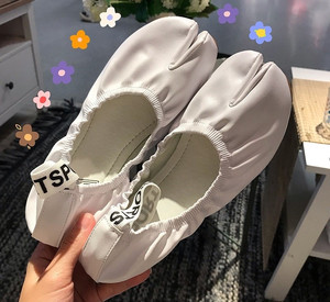 驴蹄鞋子女船鞋2019新款洋气小白鞋夏款配裙子驴蹄分趾鞋猪蹄子大