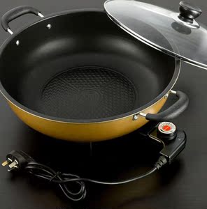 锅烧电1一体式能小型不粘做饭插电可炒菜煮饭连体34人菜2家用炒锅