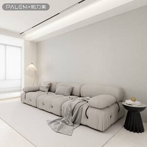 帕力美高档奶杏色墙布无缝全屋客厅卧室背景墙壁纸现代极简壁布