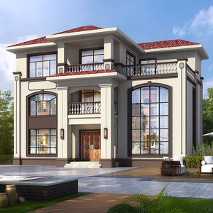 c8141农村三层欧式复式楼小洋房别墅设计图纸自建房施工图真房子