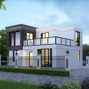 b544二层现代简约别墅设计图纸新农村自建房屋简单经济型样图效果