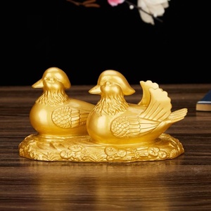 日百年好合纪戏水恋结婚招桃花旺姻缘摆件卧室鸳鸯摆件卧室助婚姻