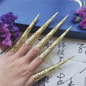 配饰护甲假手指甲印度肚皮舞蹈手饰古装指甲套孔雀舞长护甲套