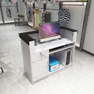 收银台定制美甲饭店美容院现代前台桌理发吧台店铺小型平面柜台
