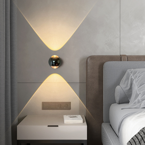 卧室床头壁灯2024新款现代简约个性创意旋转客厅背景墙装饰小山丘