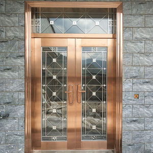 304不锈钢门防盗门家用双开门进户大门玻璃阳台门农村别墅入户门