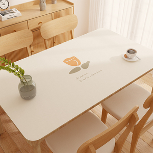 简约北欧桌布防水防油免洗pvc家用防烫皮革餐桌垫长方形茶几桌垫