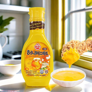 不倒翁蜂蜜芥末酱商用韩国韩式炸鸡酱汉堡黄芥末酱料沙拉挤压瓶