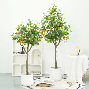 仿真假绿植橘子树橙子柠檬树开业装饰仿生树花艺造景摆件盆栽