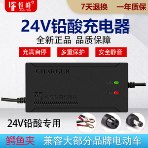 24v铅酸电瓶电动车充电器24v12ah20ah30ah40ah玩具车轮椅车海豚车