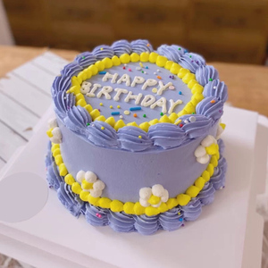 网红创意ins简约复古小清新少女心生日蛋糕上海广东全国同城配送