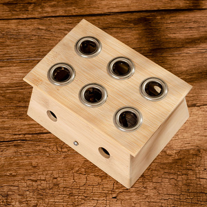 南阳厂家家用单孔随身灸传统悬灸加厚温控竹制竹制艾灸盒艾灸盒