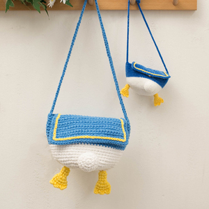 胖小囡手作鸭屁股斜挎包手工钩针diy编织材料包儿童节礼物毛线团