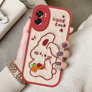 幸运兔oppoa57手机壳a58新年款a56中国红a55小羊皮a55s卡通a53全包防