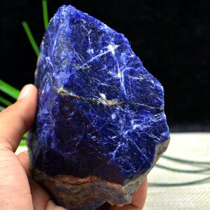 2021锦g缘水晶苏打石原石方钠石摆件深蓝色公主之石疗愈冥想d137