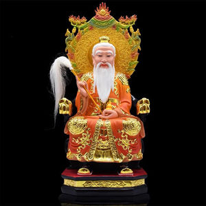 太上老君神像摆件家用寺庙供奉树脂背光三清祖师爷道德天尊老君像