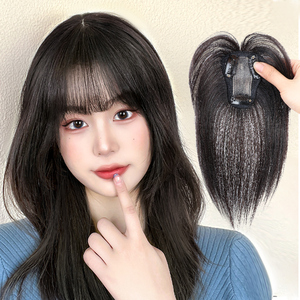 3d空气刘海假发女真发前额假发片头顶补发片遮白发蓬松自然假刘海