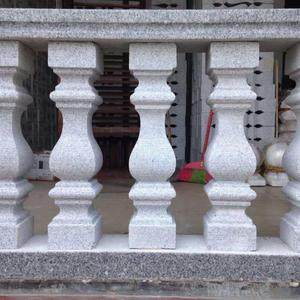 天然花岗岩灰麻石栏杆白麻石阳台护栏围墙楼梯扶手石柱子罗马柱