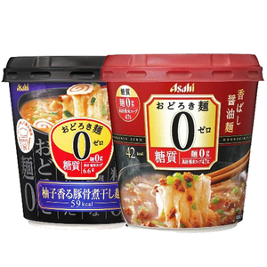 日本进口朝日asahi寒天面麻辣担担面焦香酱油低热量低卡魔芋面