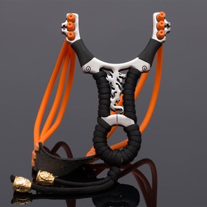 不锈钢弹弓6股大威力屠龙弹躬鹿角狼扁皮弹弓弹叉精准弹功户外m