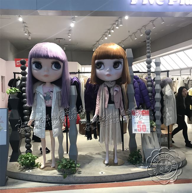 假人个性芭比大头娃娃女全身服装模特道具大眼睛女装橱窗展示模m