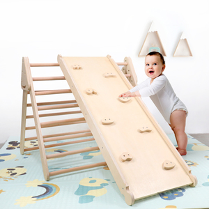 儿童居家锻炼实木攀爬架男女孩家庭运动触感独木桥游戏宝健身器材