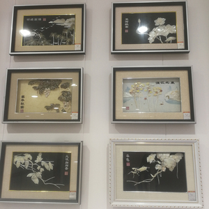 现场选画北海纯手工贝雕画伴手礼玄关卧室摆件立体贝壳装饰画挂画