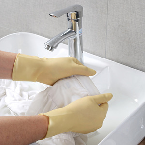美丽雅舒适型手套厨房洗碗手套橡胶手套洗衣家务多用乳胶手套
