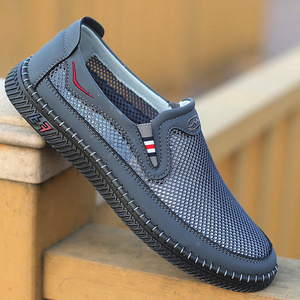 老北京布鞋男鞋夏季软底透气网鞋软底中年爸爸鞋休闲老人镂空凉鞋