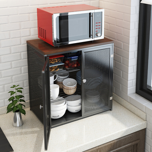 多功能碗柜家用厨房碗碟剩菜多层收纳柜子置物架台式桌面柜子透气