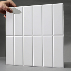 小白砖自贴3D立体墙贴自粘仿瓷砖贴纸浴室卫生间厨房墙面装饰防水