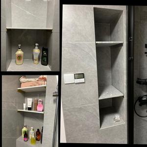 架房免打孔壁龛层板浴室淋浴镶入式置bz-036物搁架隔板大理石墙壁