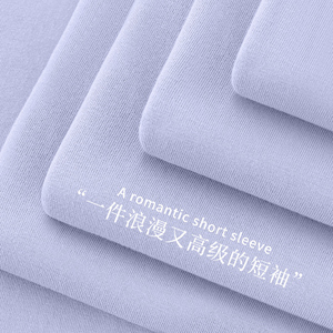 一眼爱上的香芋紫!230g重磅浅紫色圆领短袖t恤女宽松半袖上衣男