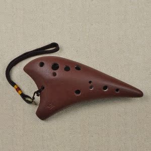 乐器陶笛初学入门c裂纹熏烧陶笛洪啸陶笛