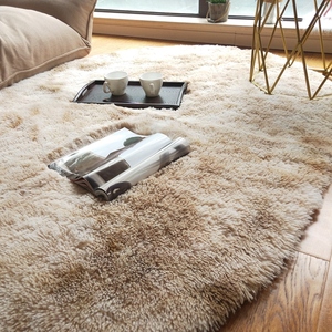 卧室床边椭圆形地毯可机洗家用客厅茶几沙发垫长毛渐变可定制尺寸