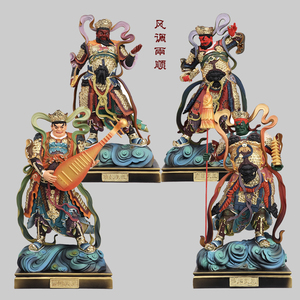 四大天王佛像风调雨顺四大金刚护世四天王树脂佛像家用摆件