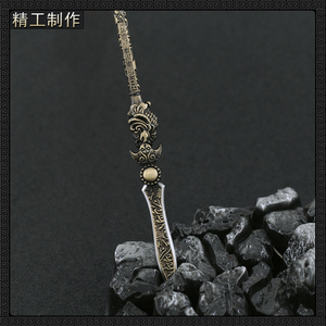 摆件百鸟朝凤赵子龙模型玩具冷兵器武器武神赵云长枪金属古代枪小