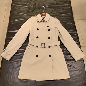 国内现货burberry英伦格子双排扣腰带harbourne风衣