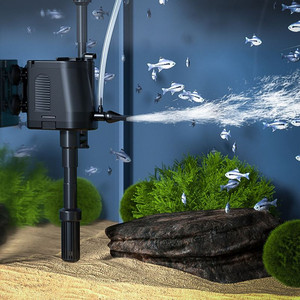 潜水泵制氧机鱼缸三合一过滤器5w壁挂式3合1吸水吸盘20瓦侧吸小鱼