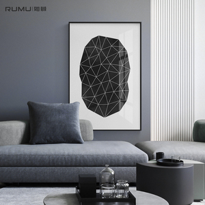 永恒抽象客厅装饰画高级灰沙发背景墙画轻奢抽象入户玄关走廊挂画