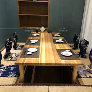 日料店桌椅商用料理店寿司居酒屋包间榻榻米桌子长条实木桌