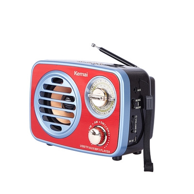 新款复古收音机蓝牙音箱便携式家用小型插卡音响充电低音炮老人1