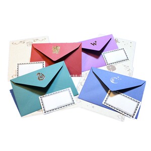 哈利波特周边魔法学校 羊皮纸信纸复古烫金信封