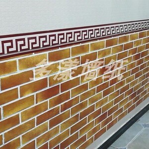 仿砖纹外墙贴纸墙砖自粘餐厅装饰墙贴防水防潮防霉可擦洗客厅饭店