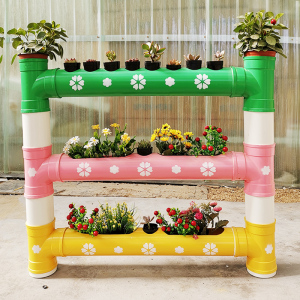 特色花盆创意pvc水管创意花盆水管花盆管道式创意管道圆柱花架