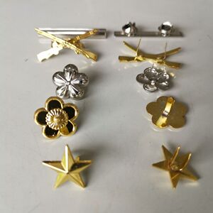 00军备库2012淘宝国军领章梅花 枪花 五星徽章4人付款2.