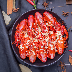 正大食品蒜香小龙虾即食加热单盒装熟虾活虾烧制650g湖南特产