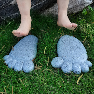 花园踏脚石户外垫脚石脚踏板卡通脚丫子别墅花园庭院草坪景观装饰