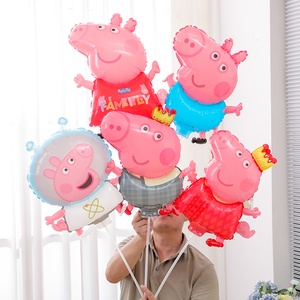 正品小猪佩奇乔治系列夹片气球生日装扮地摊货源夜市爆款地推礼品